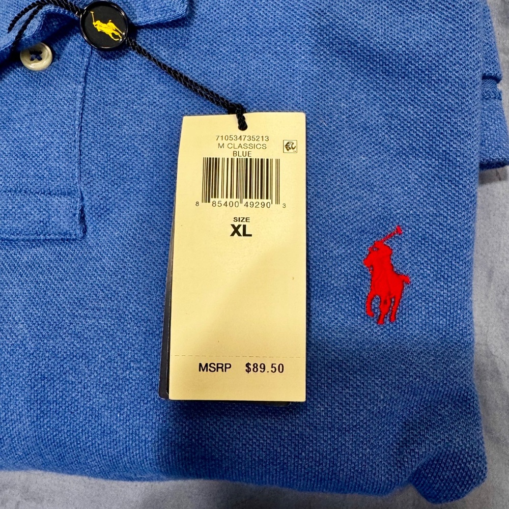 NWT Blue XL Mens The Iconic Mesh Polo Shirt - Picture 10 of 11